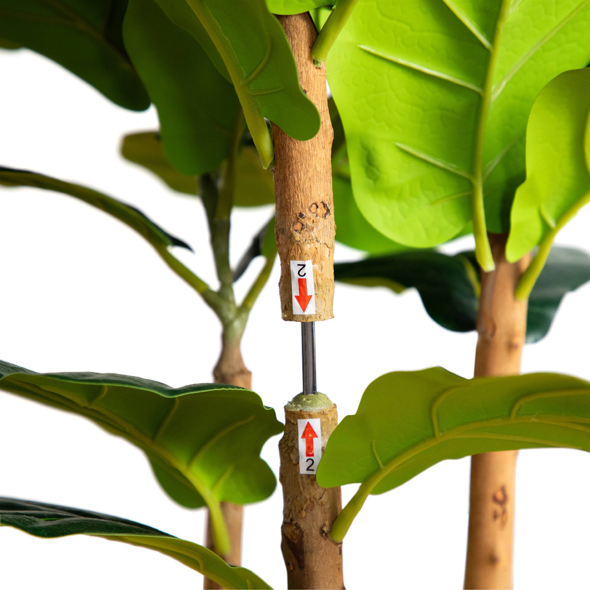 4ft. Fiddle Leaf Tree in Decorative White Planter